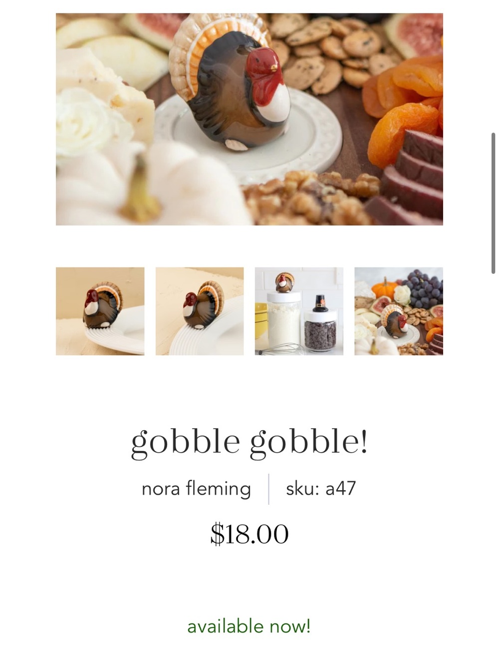 Nora Fleming Turkey Charm - Picture 10 of 11